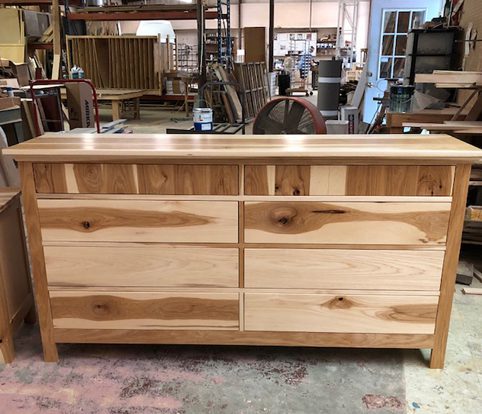 Rice Furniture & Design Center | custom designed dresser in light wood in the design center workshop Rice Furniture & Design Center | custom designed dresser in light wood in the design center workshop
